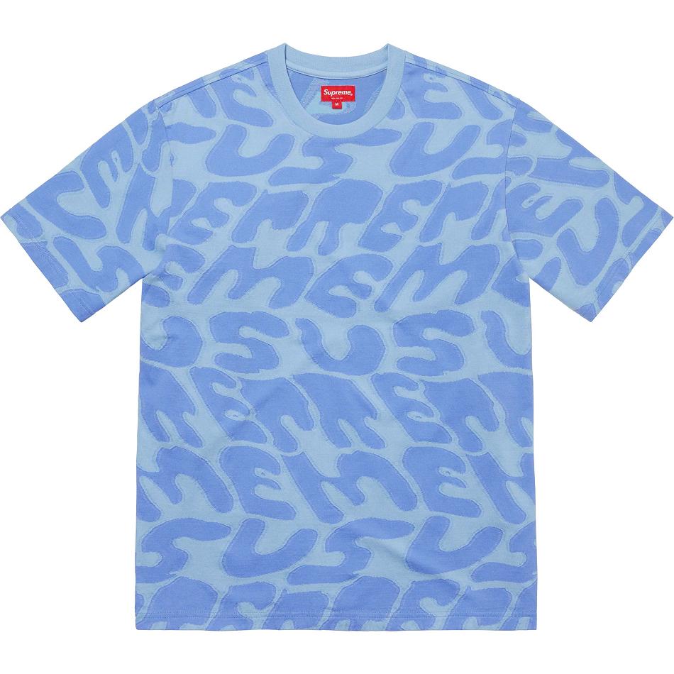 Blue Supreme Stacked Intarsia S/S Top Sweaters | Supreme 319XF